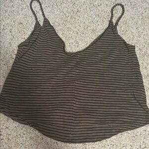 Zara Striped Brown Tank Top